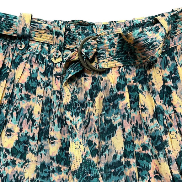 Ulla Johnson NWT 100% Silk Belted Pleated Floral Abstract Margot Shorts Size 4 - Picture 3 of 9
